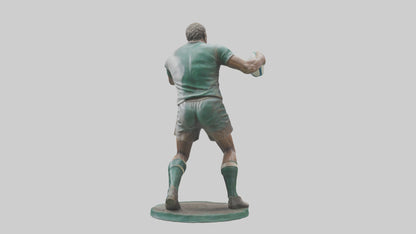 3D model Rugby Player Passing statue model VR / AR / low-poly