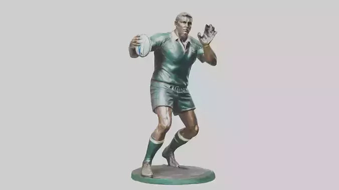 3D model Rugby Player Passing statue model VR / AR / low-poly