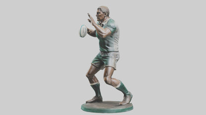 3D model Rugby Player Passing statue model VR / AR / low-poly