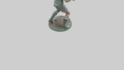 3D model Rugby Player Passing statue model VR / AR / low-poly