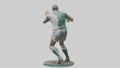 3D model Rugby Player Passing statue model VR / AR / low-poly