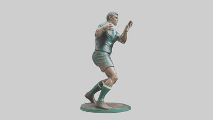 3D model Rugby Player Passing statue model VR / AR / low-poly