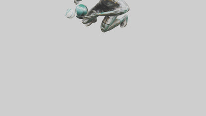 Rugby Player Tackling statue model 3D model