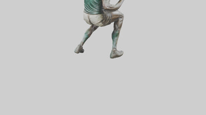 Rugby Player Tackling statue model 3D model