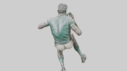Rugby Player Tackling statue model 3D model