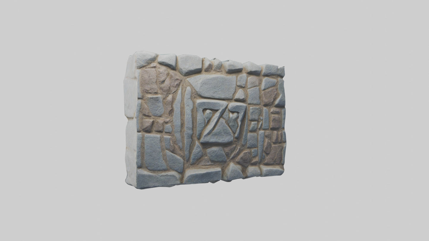 3D model Rune Stone model VR / AR / low-poly