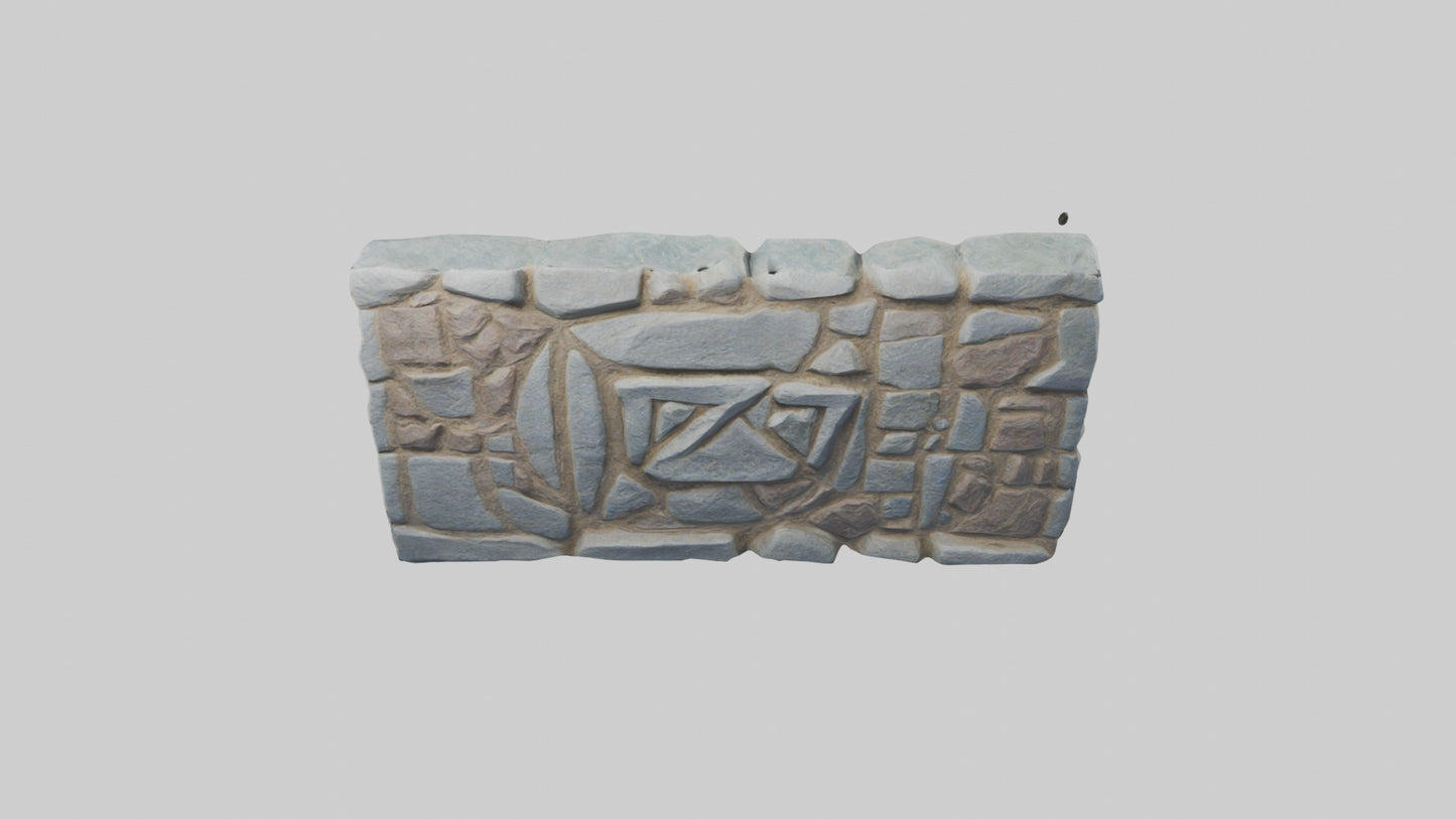 3D model Rune Stone model VR / AR / low-poly