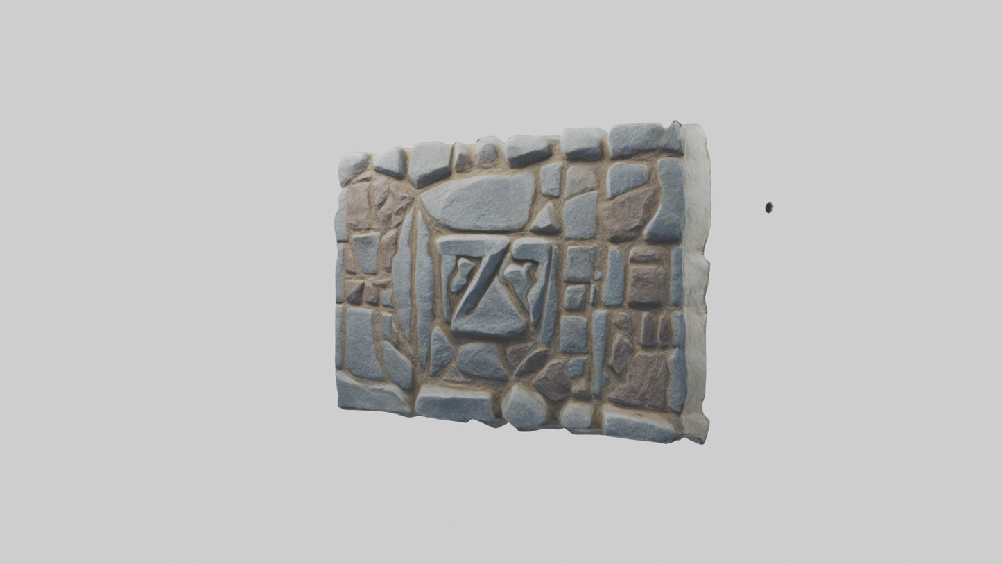 3D model Rune Stone model VR / AR / low-poly