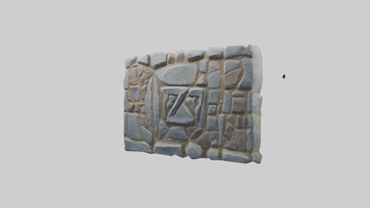 3D model Rune Stone model VR / AR / low-poly