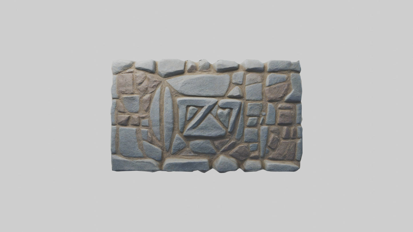 3D model Rune Stone model VR / AR / low-poly