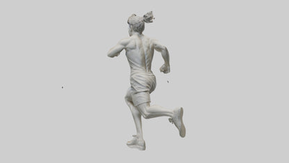 3D model Runner in Full Sprint statue model VR / AR / low-poly