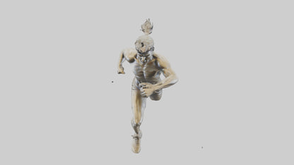 3D model Runner in Full Sprint statue model VR / AR / low-poly
