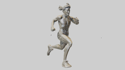 3D model Runner in Full Sprint statue model VR / AR / low-poly