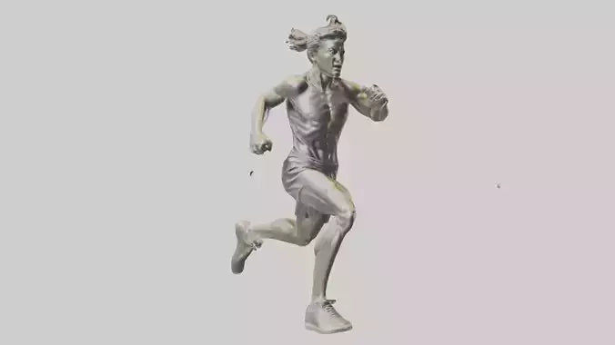 3D model Runner in Full Sprint statue model VR / AR / low-poly