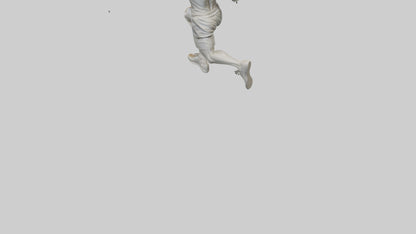 3D model Runner in Full Sprint statue model VR / AR / low-poly