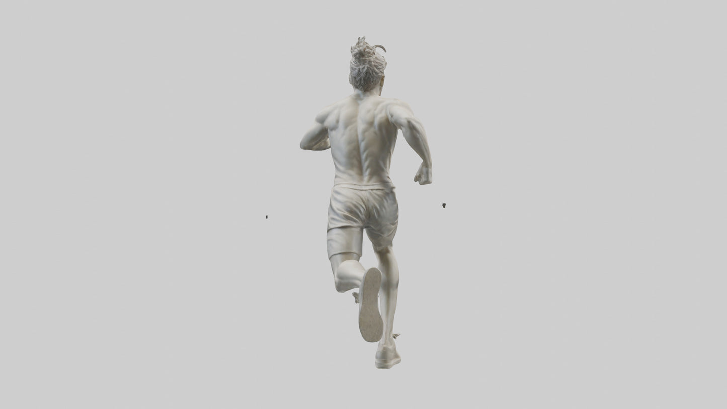3D model Runner in Full Sprint statue model VR / AR / low-poly