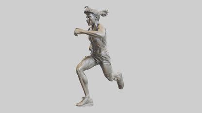 3D model Runner in Full Sprint statue model VR / AR / low-poly