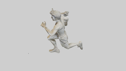 3D model Runner in Full Sprint statue model VR / AR / low-poly