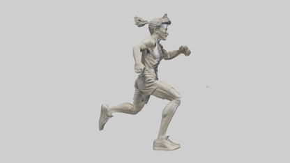 3D model Runner in Full Sprint statue model VR / AR / low-poly