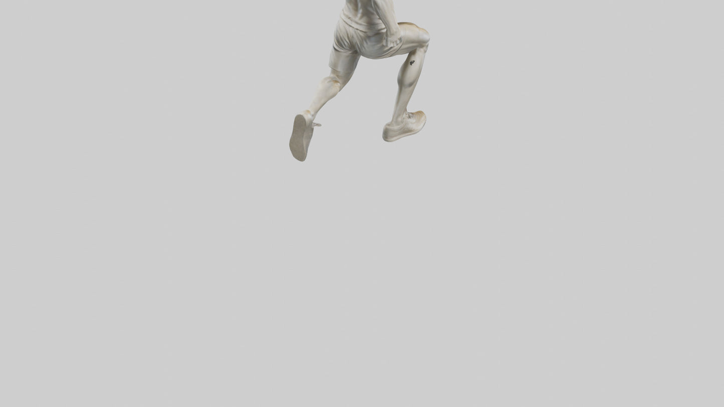 3D model Runner in Full Sprint statue model VR / AR / low-poly