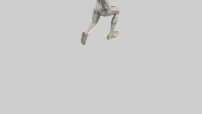 3D model Runner in Full Sprint statue model VR / AR / low-poly