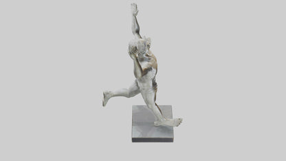 3D model Runner with Arms Raised statue model VR / AR / low-poly