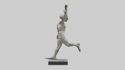 3D model Runner with Arms Raised statue model VR / AR / low-poly