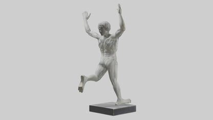 3D model Runner with Arms Raised statue model VR / AR / low-poly