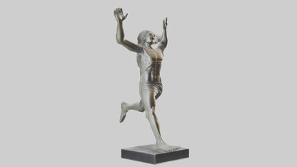 3D model Runner with Arms Raised statue model VR / AR / low-poly