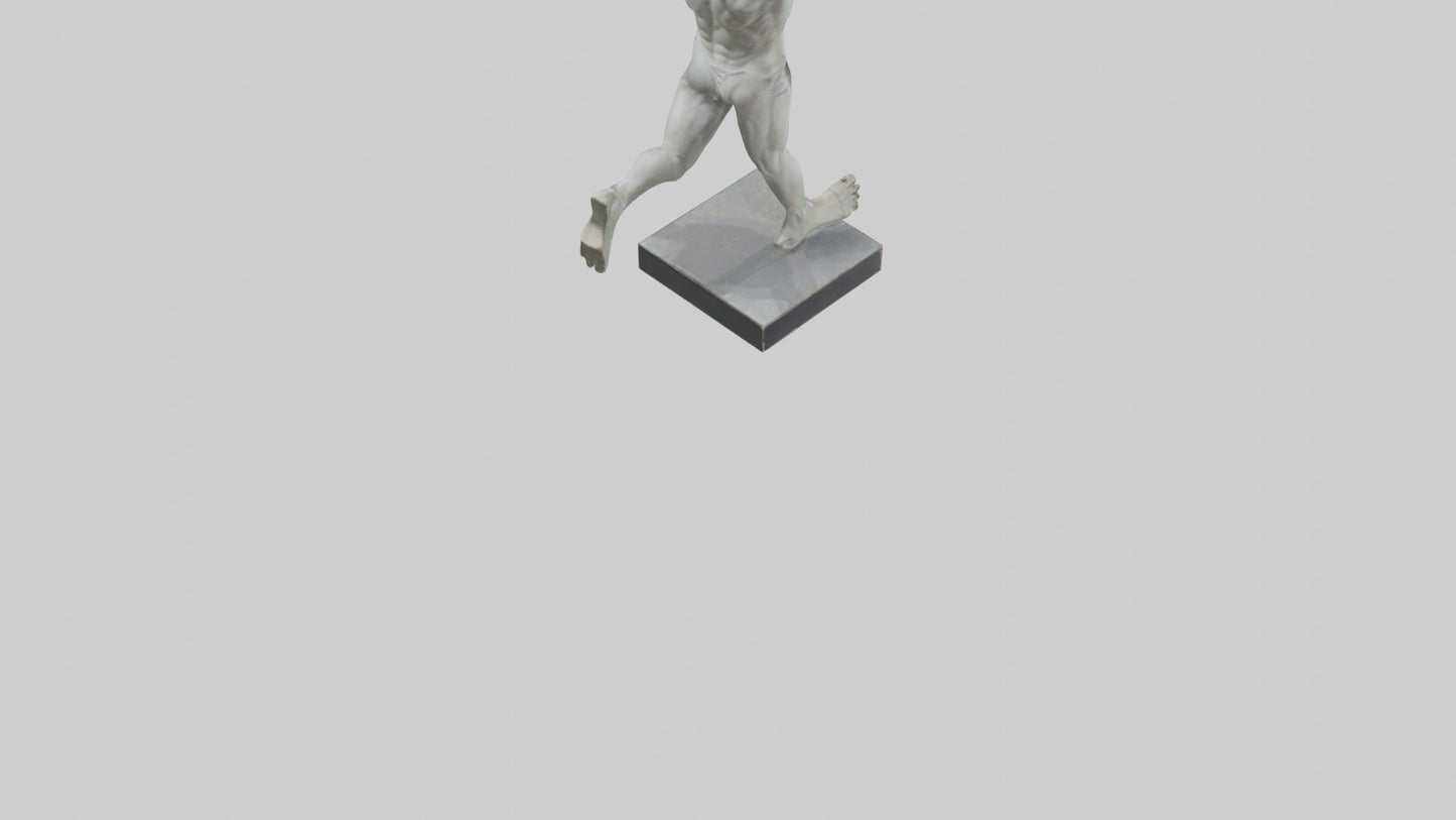 3D model Runner with Arms Raised statue model VR / AR / low-poly