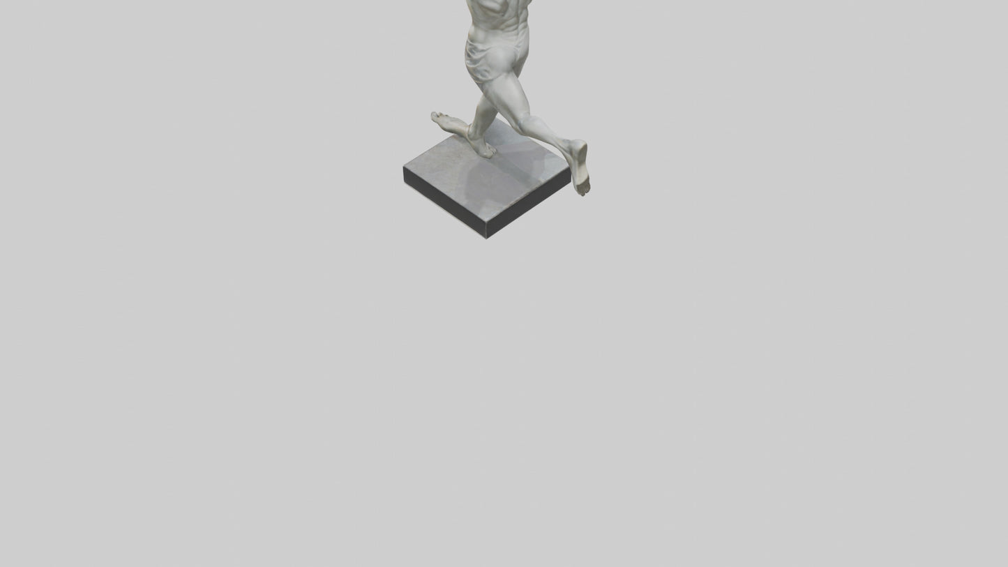 3D model Runner with Arms Raised statue model VR / AR / low-poly