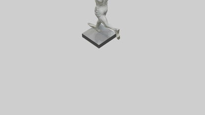 3D model Runner with Arms Raised statue model VR / AR / low-poly