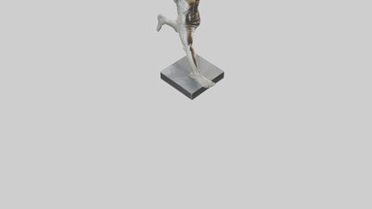 3D model Runner with Arms Raised statue model VR / AR / low-poly