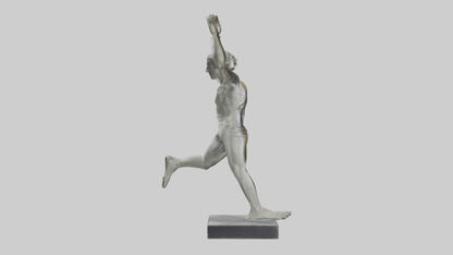 3D model Runner with Arms Raised statue model VR / AR / low-poly
