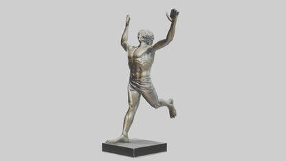3D model Runner with Arms Raised statue model VR / AR / low-poly