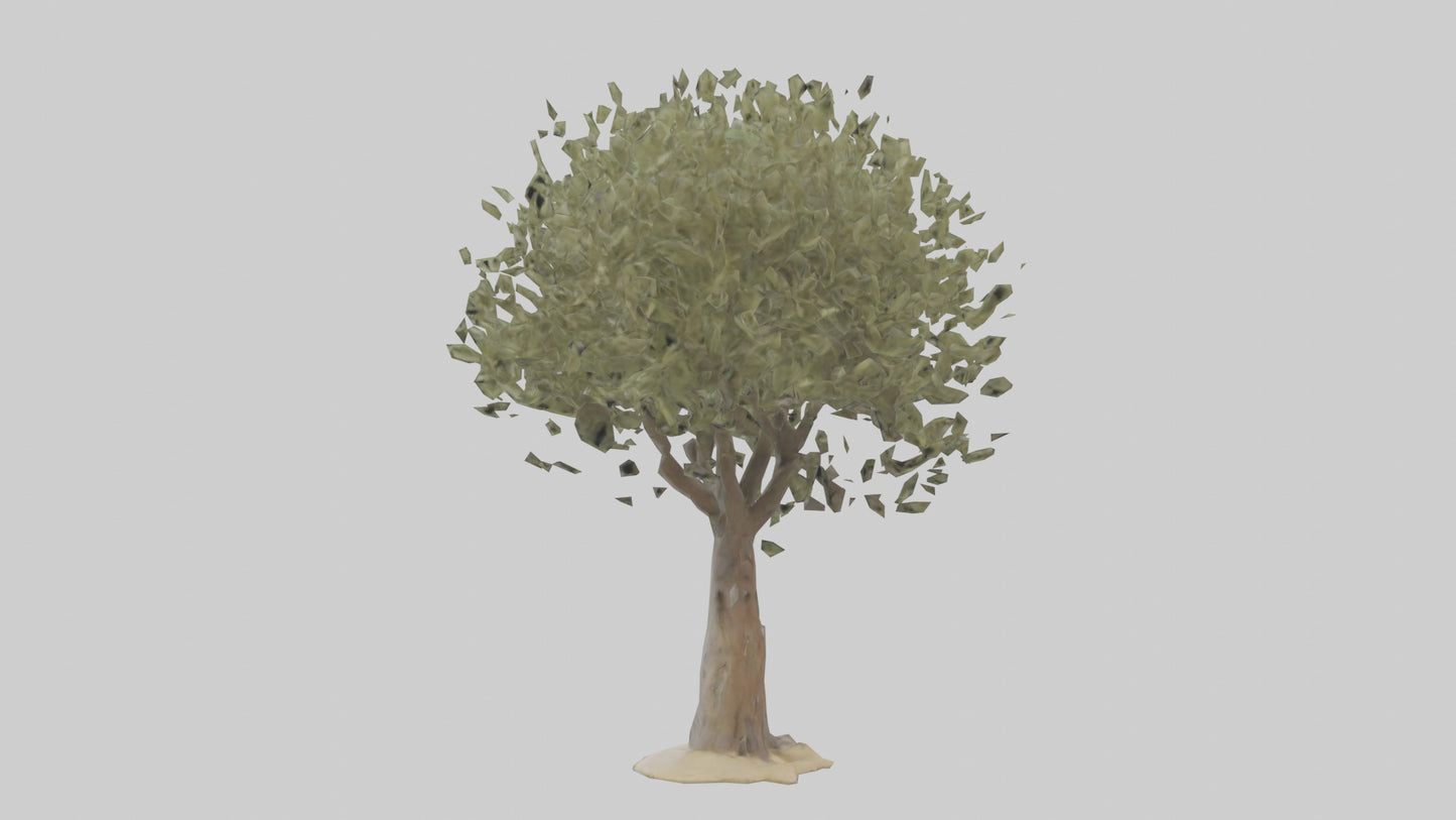 Russian Olive tree model VR / AR / low-poly