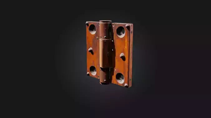 3D model Rusted Door Hinge VR / AR / low-poly