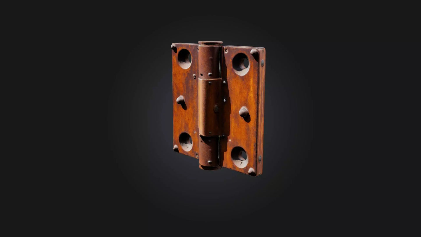 3D model Rusted Door Hinge VR / AR / low-poly