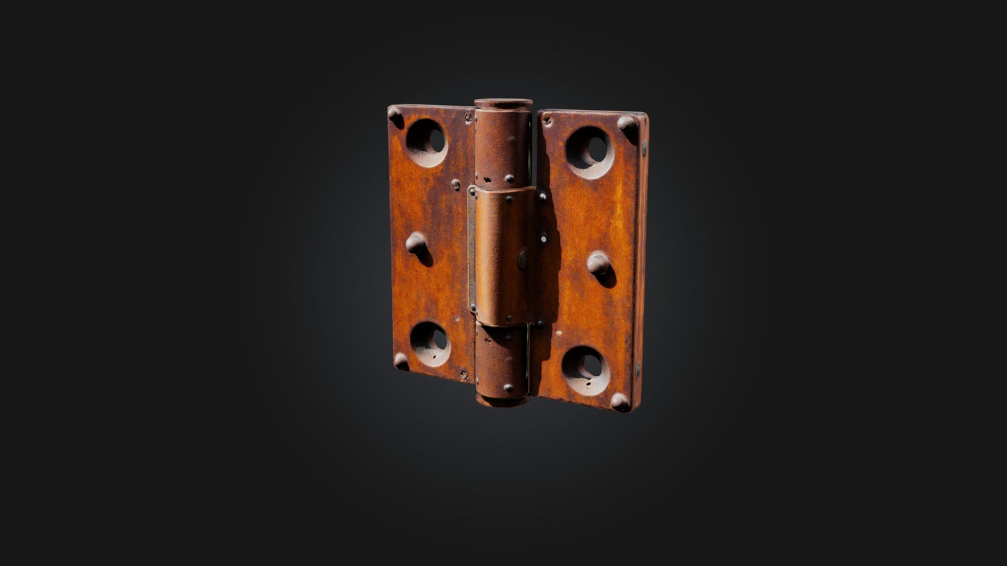 3D model Rusted Door Hinge VR / AR / low-poly