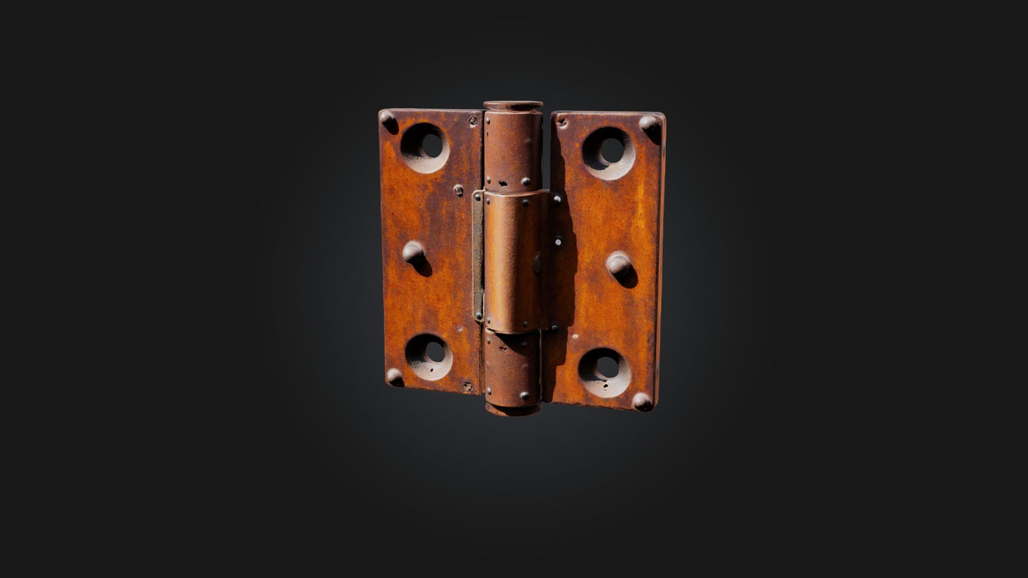3D model Rusted Door Hinge VR / AR / low-poly