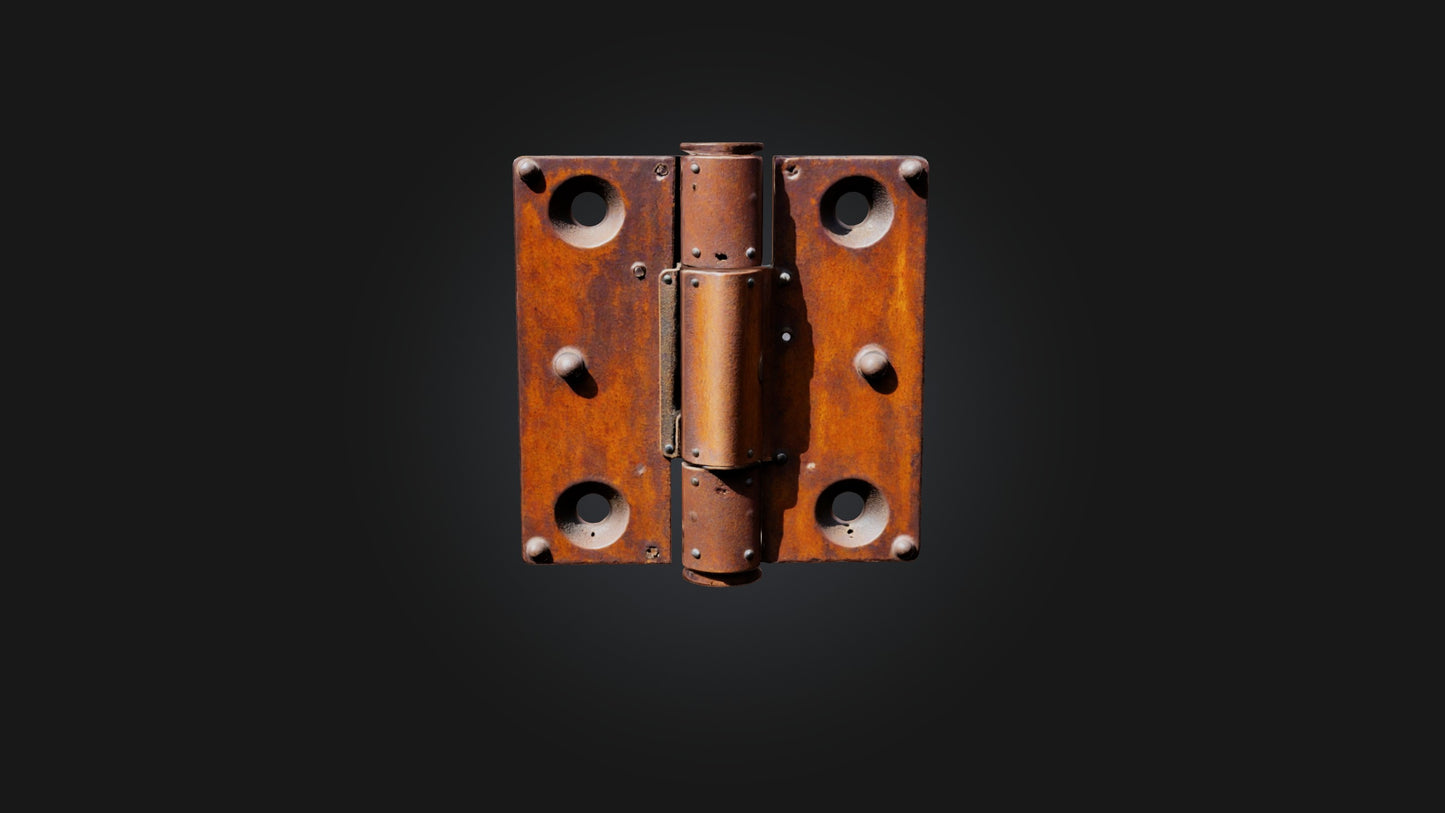 3D model Rusted Door Hinge VR / AR / low-poly