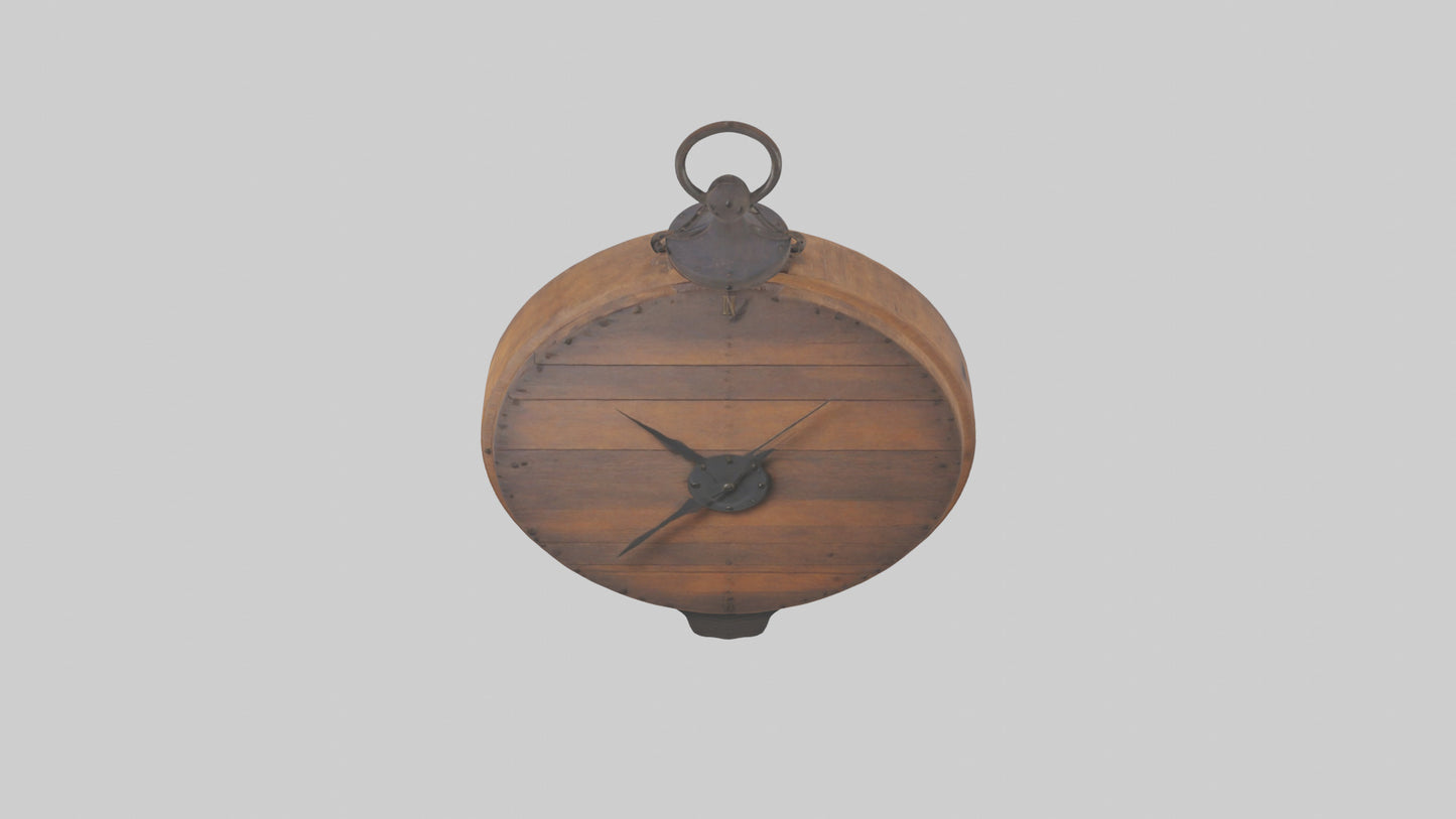 Rustic clock model 3D model