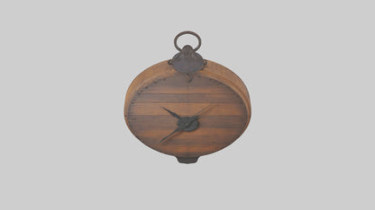 Rustic clock model 3D model