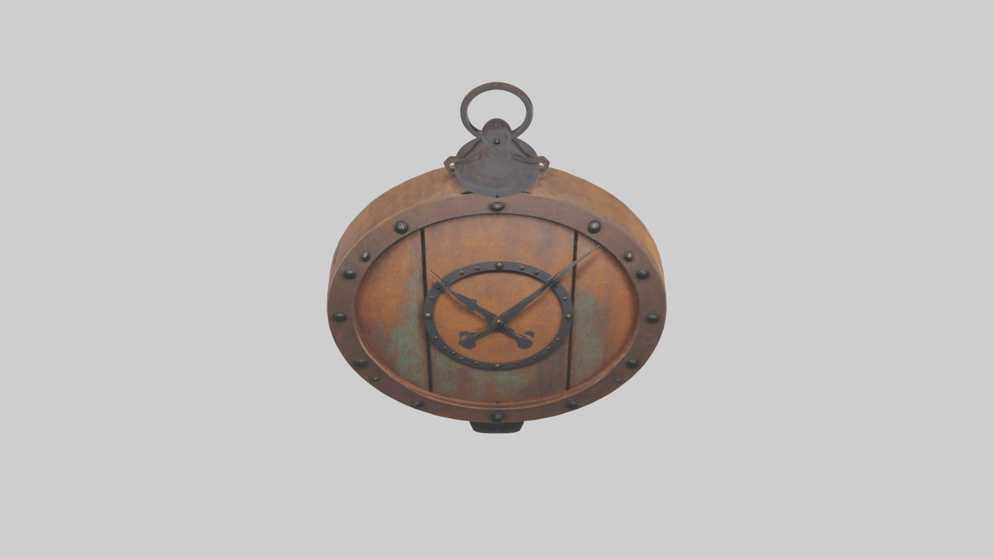Rustic clock model 3D model