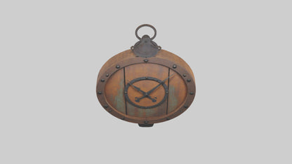 Rustic clock model 3D model