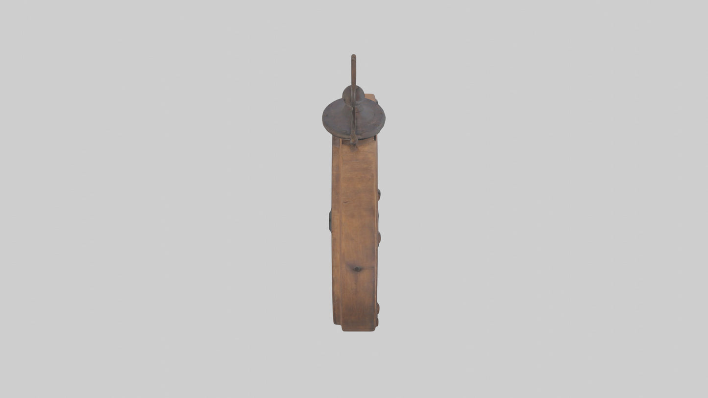 Rustic clock model 3D model