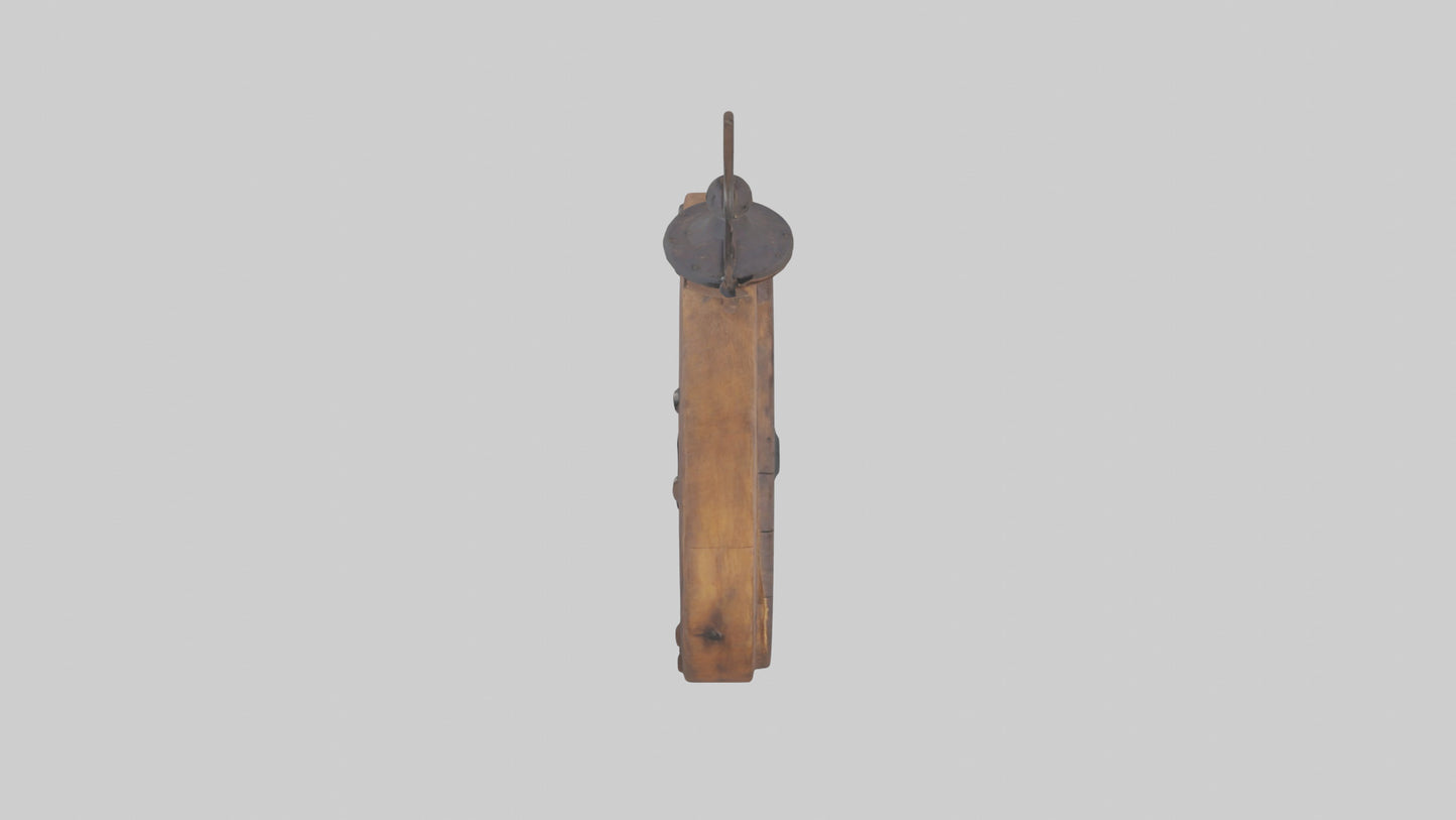Rustic clock model 3D model