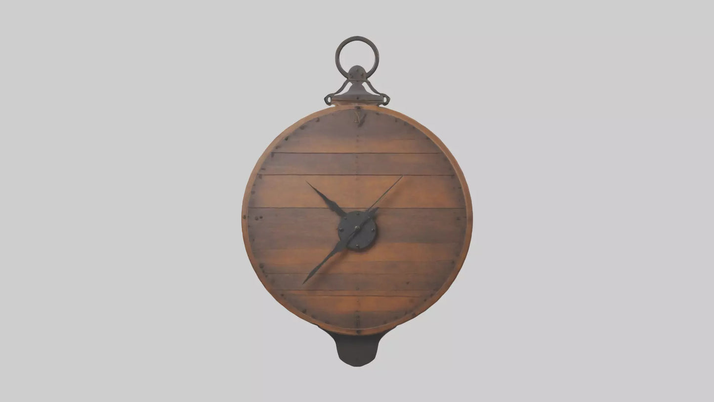 Rustic clock model 3D model