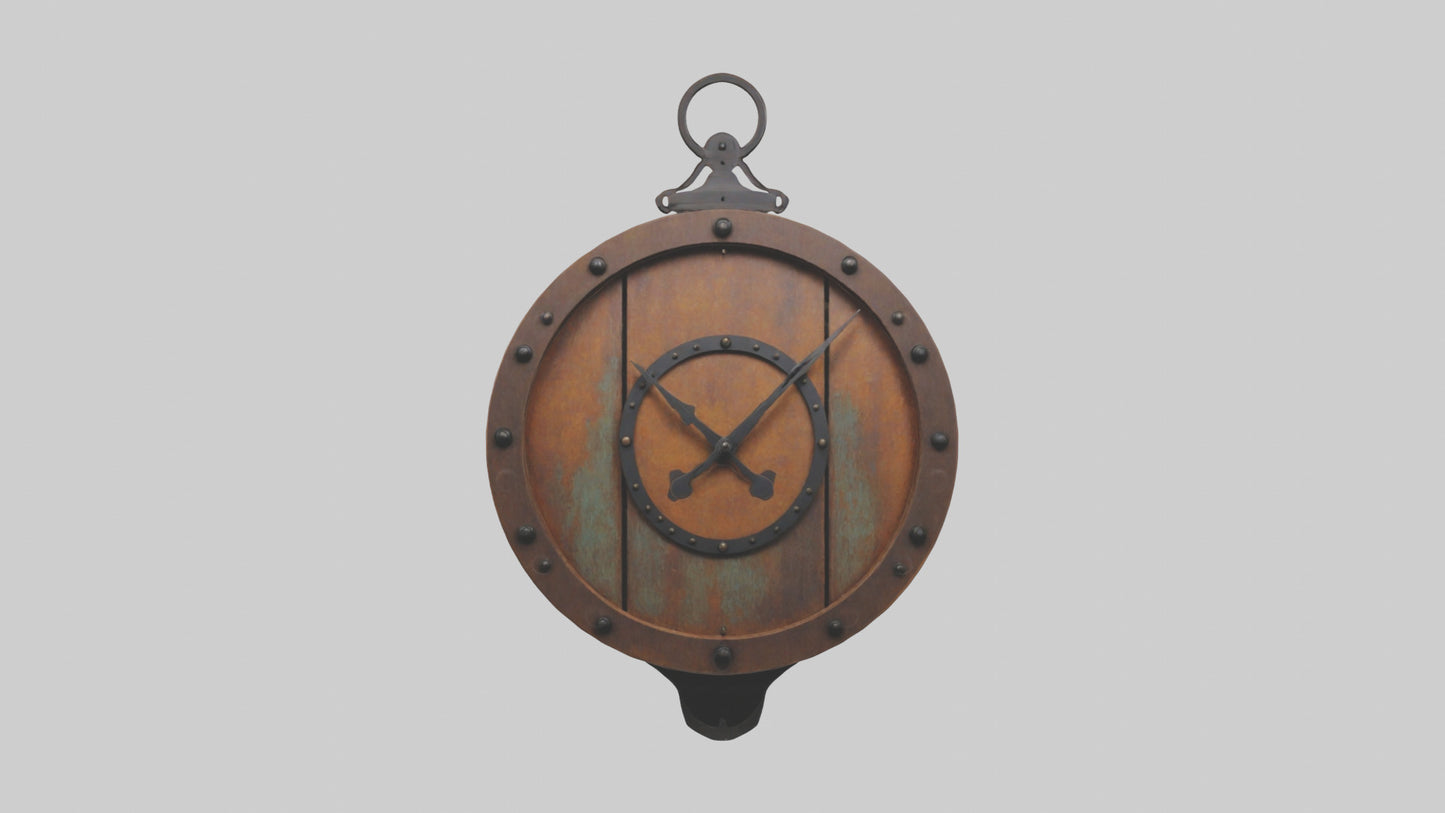Rustic clock model 3D model