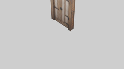 Rustic wooden door model VR / AR / low-poly